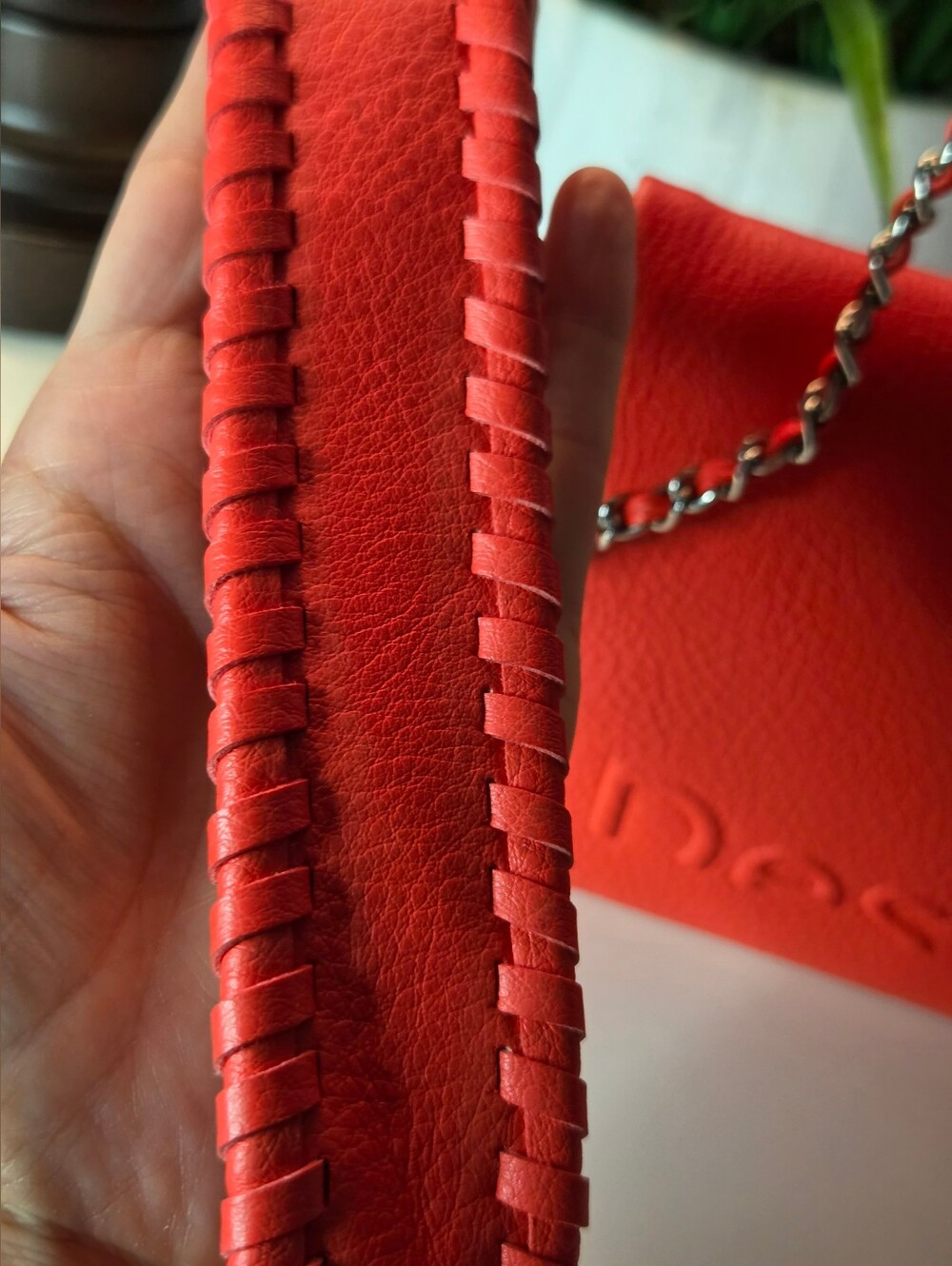Desigual Half Logo Dortmund Coral Crossbody Shoulder Clutch Bag - Picture 14 of 14